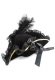 Pirate Hat - Lady Deluxe Black w/Gold Trim * Pirate Hat - Lady Deluxe Black w/Gold Trim *