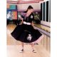 Complete Poodle Skirt Outfit (Black & Pink) Adult Costume Complete Poodle Skirt Outfit (Black & Pink) Adult Costume