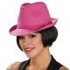 Pinstripe Fedora Hat (Pink w/White Stripes) Adult * Pinstripe Fedora Hat (Pink w/White Stripes) Adult *