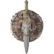 Barbarian Combat Shield And Sword  *
