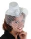 White Little Victorian Top Hat * White Little Victorian Top Hat *