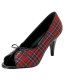 Schoolgirl Red Plaid High Heel Shoe Adult * Schoolgirl Red Plaid High Heel Shoe Adult *